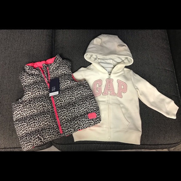 Baby Gap Hooded Sweatshirt and Puffer Vest - Picture 1 of 4